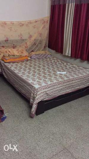 Queen Size cot, with storage, with Mattress