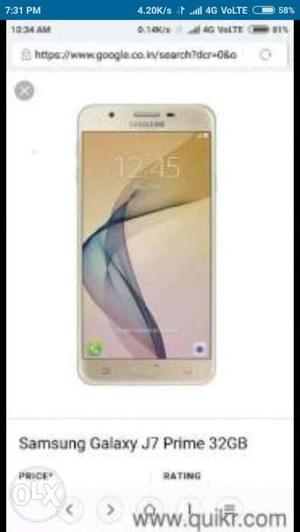 Samsung Galaxy J7 Prime (Gold) 32GB Mobile in new