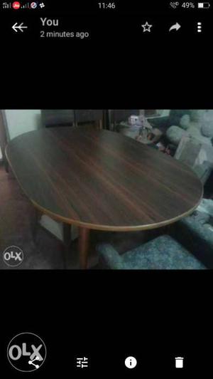 Teak wood table with 6 chairs