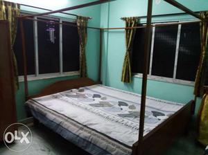 Wooden Bed 6by7 Sirish Wood 3 years old in good