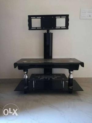 Black Wooden TV Stand With Mount