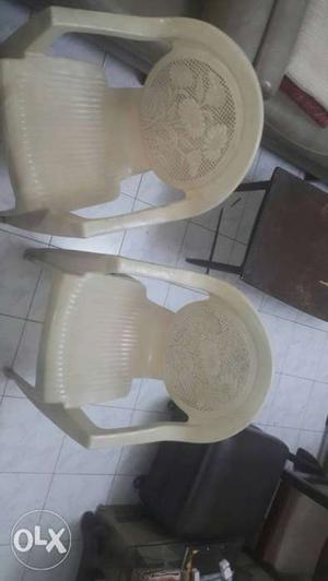 Chairs plastic 2 pcs at 250 each = 500 for two