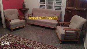 MM76 charlie teak wood sofa set with 5 year warranty branded