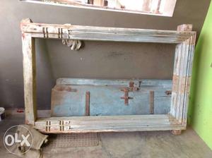 Rectangular Gray Wooden Frame