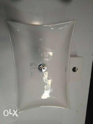 Rectangular White Ceramic Sink