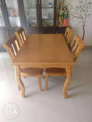 Solid wood dining table set worth ₹, used