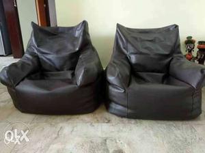 2 Chair style bean bags..with beans