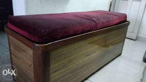 3 seater heavy wooden box setee with sunmica