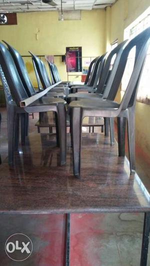 5 Granite Tables and 16 fibre Chairs