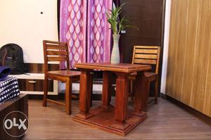 Amazing Set of table and 2 chairs.Sheesham wood