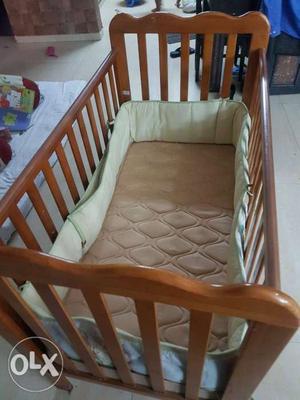 Baby Cot with Mattress and Side Protectors