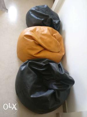 Black and Yellow Bean Bags: Pack of 3