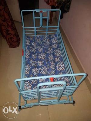Blue And White Floral Bed Frame