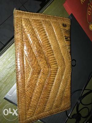 Brown genuine leather purse