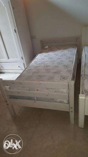Imported IKEA White Kids Room Designer Bed without Mattress