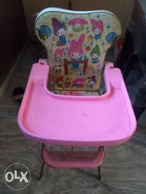 Kids dinning chair in pink clour,baby have food
