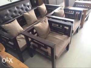 New 5 seater saagwan sofa in jute fabric