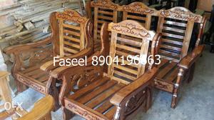 Pure teak wood singapuri sofa set with life time warranty