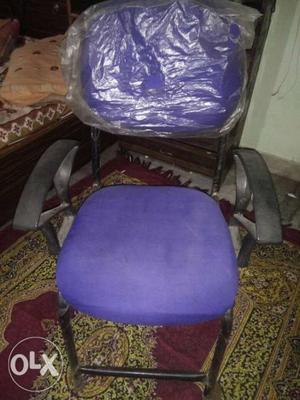 Purple And Black Rolling Armchair