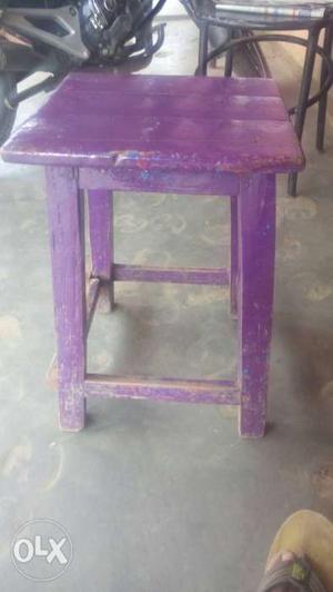 Purple And Black Wooden Side Table
