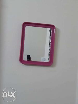 Rectangular Mirror With Pink Frame