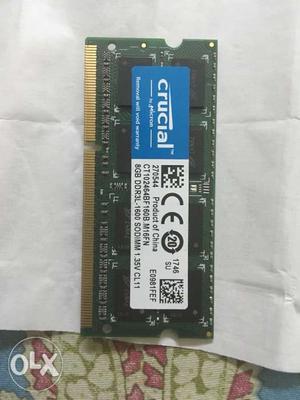 8GB CRUCIAL DDR3L MHz RAM (laptop)