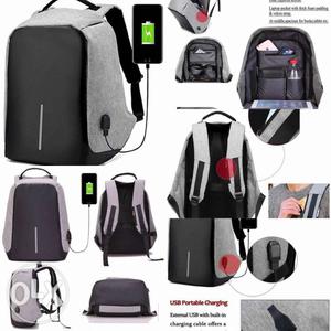 Anti-theft Backpack available in Black Grey colour