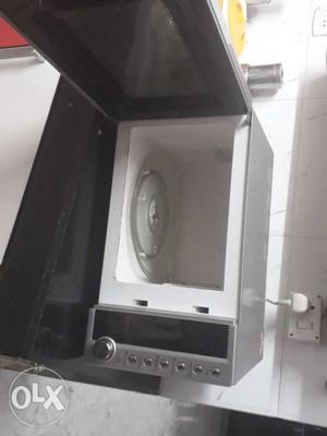 Black And Gray Countertop Microwave