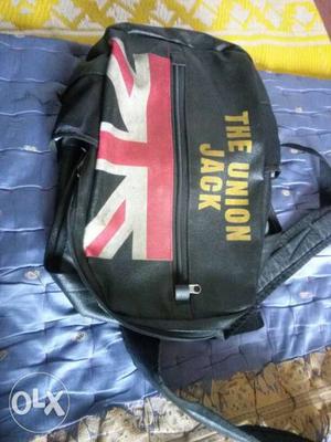 Black And Red Flag Of UK Printed Backpack
