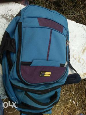 Blue, Black, And Purple Backpack