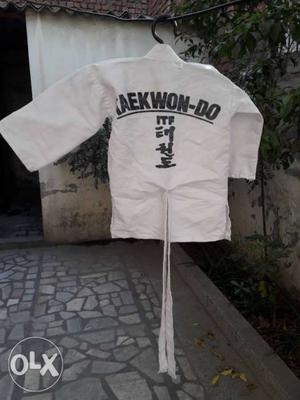 Children taekwondo 100 percent cotton white kimono top