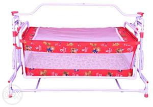 Comfort baby Craddle (Red) with free bedding