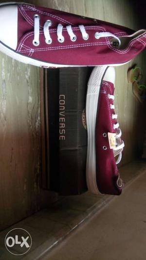 Converse sneaker.. unused with box. colour:vine