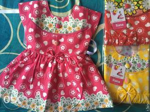 Cotton frocks and pyjama sets for boys and girls.