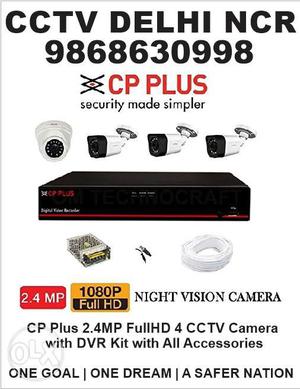 Cp Plus 2.4 Mp Full Hd Cctv Camera Kit | Cctv Delhi Ncr
