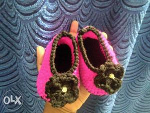 Crochet 1 year baby shoe