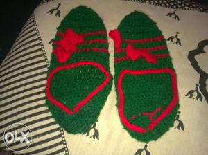 Crocheted socks