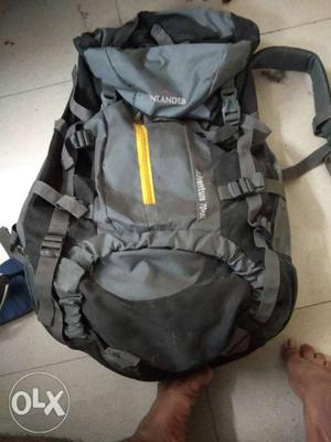 Gray And Black Camping Backpack