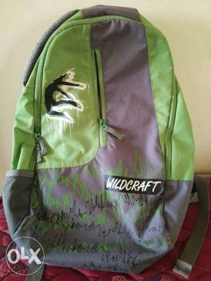 Green And Purple Wildcraft Backpack