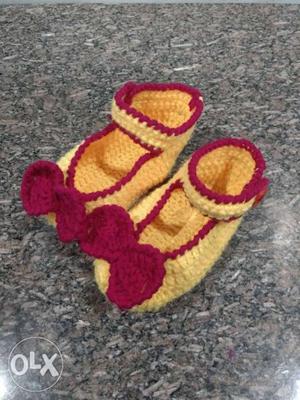 Hand made baby shoo for 12 month baby.