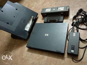 Hp laptop with dock and stand