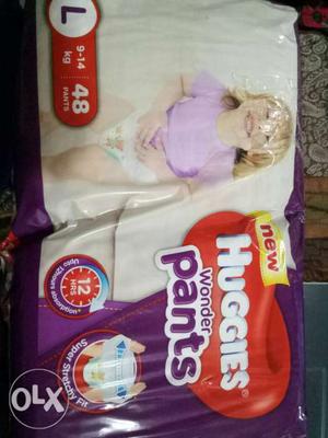 Huggies L size diapers matket cost 650 rs