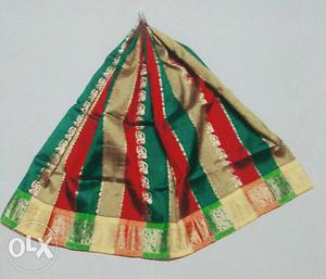 Kanchivaram pure silk lehanga material