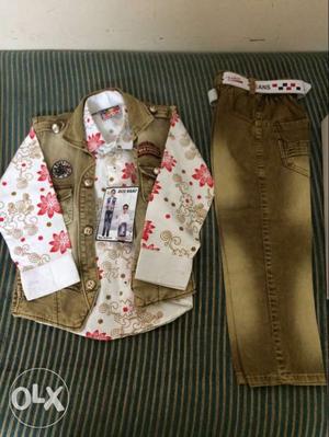 New unused shirt pant and waist coat for 3-4 year old boy
