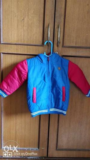 Newly double sided hood jacket for 2-3 yrs old