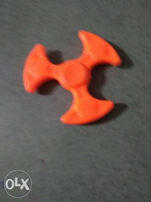 Orange Plastic Tri-fidget