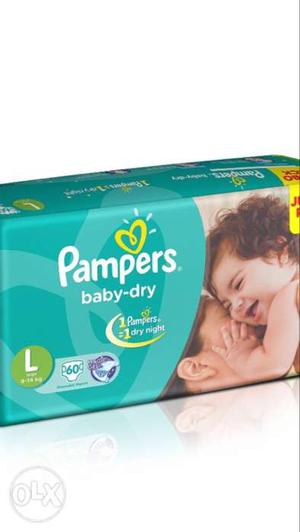 Pampers large size 2 packets for₹