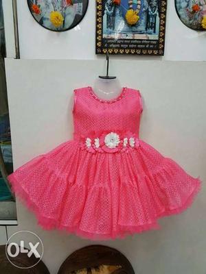 Party Wear Baby Frock sizes- , New Stock
