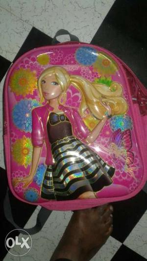 Pink And Blue Floral Barbie Backpack