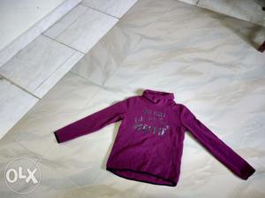 Purple winter t shirt for girl( yrs old girl)
